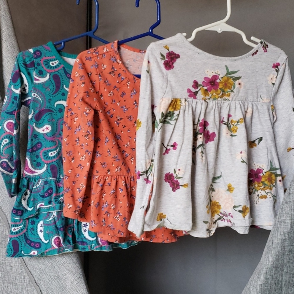 3T Girls Floral & Paisley Long Sleeve Set Of 3